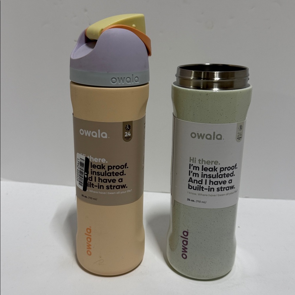 24 oz Owala FreeSip with Straw NEW 2 Bases ONE Lid